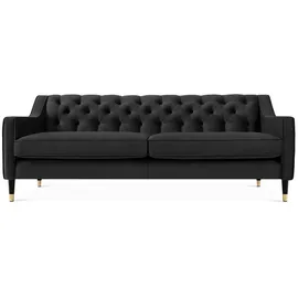 konsimo® 3-Sitzer-Sofa, Schwarz, Holz, Holzwerkstoff, 192x78x80 cm, Wohnzimmer, Sofas & Couches, Sofas, 3-Sitzer Sofas