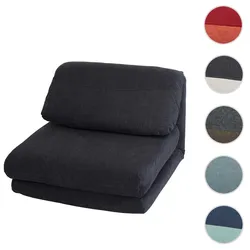 Schlafsessel HWC-E68, Schlafsofa Funktionssessel Klappsessel Relaxsessel, Stoff/Textil ~ dunkelgrau