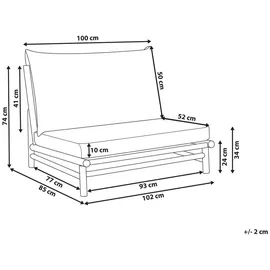 Beliani Gartenstuhl 102 x 85 x 74 cm Braun/Beige