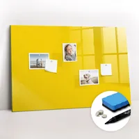 Tulup Magnettafel, Gelb, Glas, 90x0.4x60 cm, Dekoration, Magnettafeln &