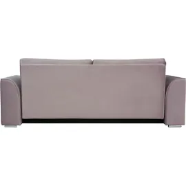INOSIGN 3-Sitzer INOSIGN "BEATRICE, B: 250 cm - wahlweise mit Bettfunktion", rosa (rosé), B:250cm H:92cm T:107cm, Sofas, u. Bettkasten, incl. 2 Zierkissen