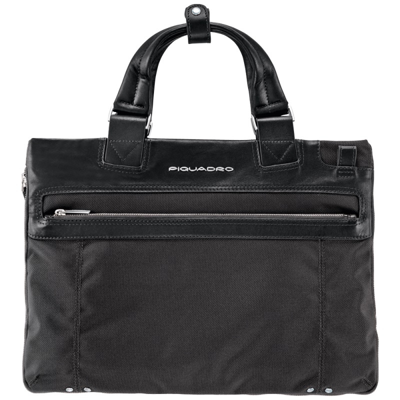 Piquadro Link Erweiterbare Laptoptasche schmal black