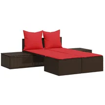 vidaXL Doppelte Sonnenliege 162 x 30 x 0 cm Braun