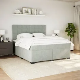 vidaXL Boxspringbett 180 x 200 cm Hellgrau