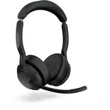JABRA Evolve2 55 MS Stereo Headset schwarz USB-C Ladestation