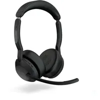JABRA Evolve2 55 MS Stereo Headset schwarz USB-C Ladestation