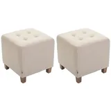 CLP 2er Set Sitzhocker Pharao creme
