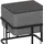 [en.casa] Hocker Tas 38 x 38 x 38 cm Dunkelgrau