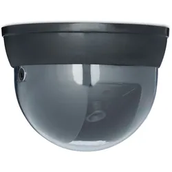Relaxdays Dummy Kamera Dome mit LED-Licht, mit verstellbarem Kamerawinkel, Sicherheitskamera, Dummy Camera, schwarz