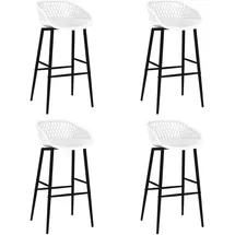 vidaXL Barhocker 4 Stk.  Ergonomisch Weiß
