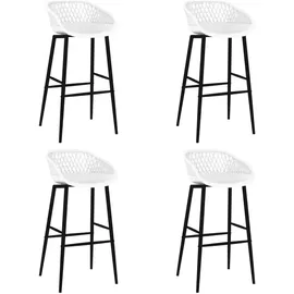 vidaXL Barhocker 4 Stk.  Ergonomisch Weiß