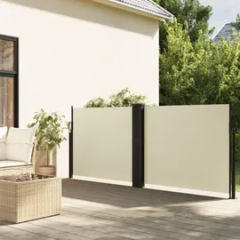 furnicato Seitenmarkise 120 x 600 cm Creme Polyester