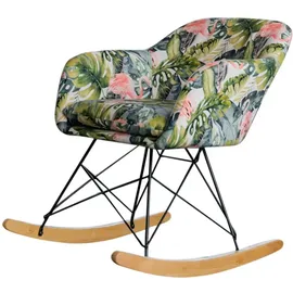 KAWOLA Schaukelsessel Stella Polyester 62 x 73 x 75 cm Mehrfarbig mit Rollen