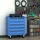 Homcom Werkzeugwagen Metall 67,5x33x77 cm blau unbestückt