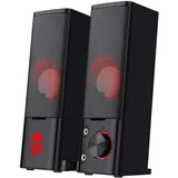 Redragon PC Gaming-Lautsprecher, 2.0-Kanal-Stereo-Desktop-Computerlautsprecher Mit Roter Hintergrundbeleuchtung, Hochwertigen Bässen und Kristallklarem Klang, Stromversorgung über USB (Rot-GS550)