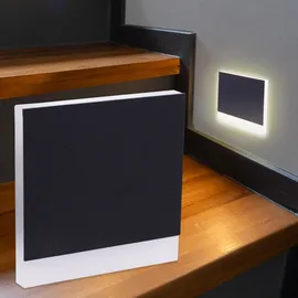 Longlife LED Wandeinbauleuchte 1 eckig schwarz