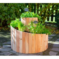 Westmann Lärchenholz Kräuterspirale Luise | Natur | 400x55x77 cm