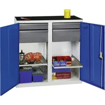 stumpf metall Werkzeug- und Materialschrank Serie 3000, 7035/5010, 2 Schubladen 100 mm, 2 Schu 3002374