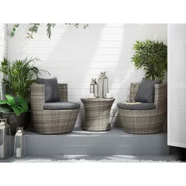 Beliani Gartenset 2-tlg. Grau