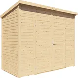 BERTILO Gerätehaus Timmo 2 - 19 mm naturbelassen Timmo 2: 244x121 cm