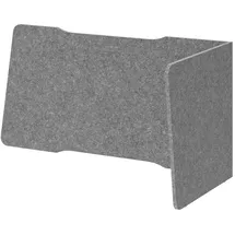 Hammerbacher Akustik-Tischtrennwand, grau 127,5/120,0 x 60,5 cm, 1 St.