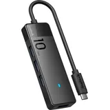 Inateck USB 3.2 Gen 2 Geschwindigkeit, USB-C zu USB Hub mit 4 USB-A-Anschlüssen, HB2025