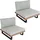 MCW Lounge-Sessel H54 2er-Set hellbraun/hellgrau