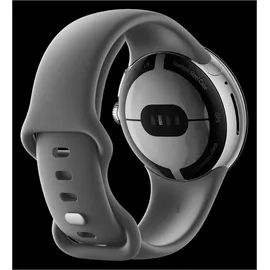 Google Pixel Watch LTE polished silver Sportarmband charcoal