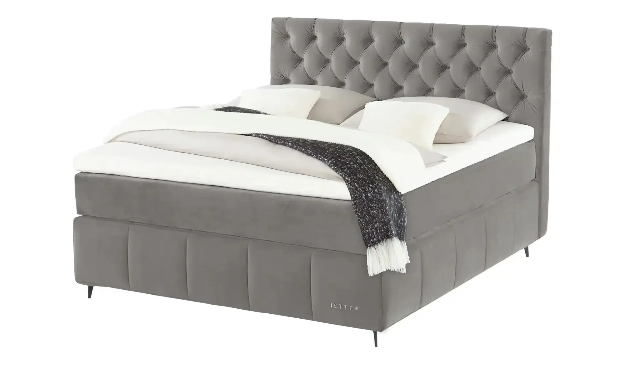 Jette Home Boxspringbett  Jette Glam , grau , Maße (cm): B: 182 H: 132,5