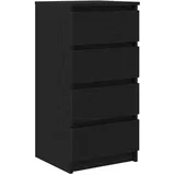 vidaXL Sideboard 37,5 x 76 x 35 cm Schwarz