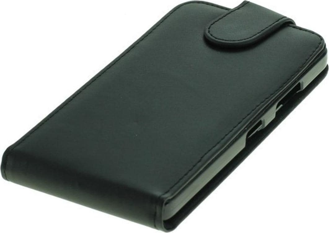 König Design OTB Tasche (Kunstleder) für Microsoft Lumia 640 Flipcase schwarz (Microsoft Lumia 640), Smartphone Hülle, Schwarz