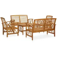 vidaXL 5-tlg Garten-Lounge-Set Massivholz Akazie