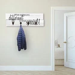 Garderobenleiste ARTLAND "Ausdrücklich", schwarz, B:90cm H:30cm T:2,8cm, MDF, Garderobenhalter, teilmontiert