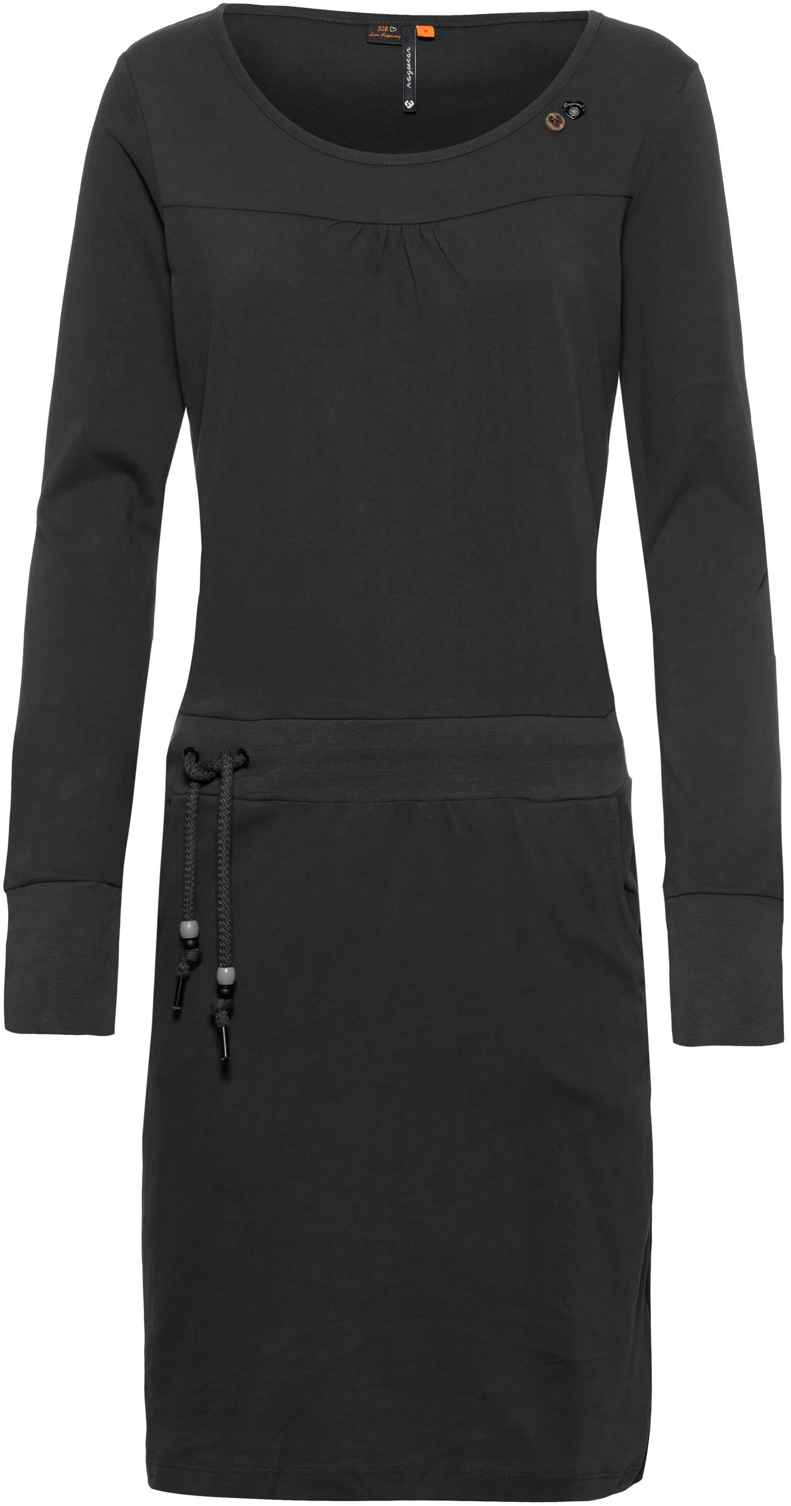 Ragwear Penellope Jerseykleid Damen in black, Größe L - schwarz