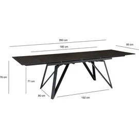 FineBuy 180 x 76 x 90 cm schwarz