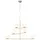 Trio Pure 6-flg. 115 cm rund weiß Messing