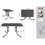 MFG Boulevard Gartentisch 110 x 70 x 75 cm Grau