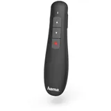 Hama Wireless Presenter „X-Pointer“ mit rotem Laserpointer (Fernbedienung Powerpoint Präsentation 12m Reichweite 2,4 GHz mit Lautstärkeregelung, 3 Tasten zur intuitiven Bedienung, inkl. Batterien)