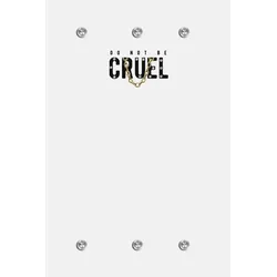 Garderobenleiste QUEENCE "DO NOT BE CRUEL", weiß, B:80cm H:120cm T:5cm, Acrylglas, Edelstahl, Garderobenhalter, mit 6 Haken, 80 x 120 cm