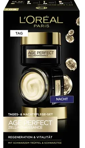 L'Oréal Paris Age Perfect Zell-Renaissance Tagespflege + Midnight Cream Nachtpflege -Mildert Falten für alle Hauttypen