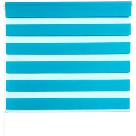 Woltu Doppelrollo 80 x 150 cm blau/türkis