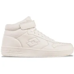 Sneaker LOTTO, Gr. 46, weiß, Synthetik, clean, sportlich, Schuhe, - in angesagtem Midcut Basketball-Design