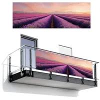 MuchoWow Balkon-Sichtschutz, Violett, Kunststoff, Rechteckig, 300x100 cm, Sonnen- & Sichtschutz, Sichtschutz Garten, Balkon Sichtschutze