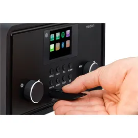 Medion P85027 Internetradio (DAB UKW Radio, Spotify Connect, WLAN, Bluetooth, Streaming, Equalizer, Farbdisplay, USB, AUX, Wecker, Schlummerf... - schwarz