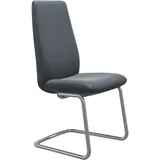 Polsterstuhl STRESSLESS "Laurel", blau (atlantic blau batick, schwarz matt), B:53cm H:105cm T:60cm, Leder BATICK: BATICK ist ein leicht korrigiertes, durchgefärbtes und genarbtes Möbelleder, bei dem die meisten Unebenheiten und Spuren in der Regel entfernt wurden., Stühle, Polsterstuhl, High Back, Größe L, mit Beinen aus Stahl in Schwarz matt