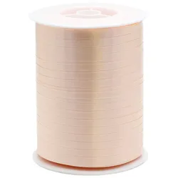 Star 500m Geschenkband Ringelband 5mm - wasserfestes Kunststoff Dekoband Schleifenband Polyband Luftballonband zum Anbinden von Luftballons Basteln Beige