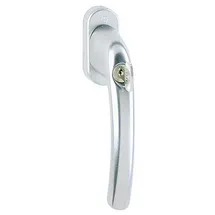 HOPPE Fenstergriff absperrbar Tokyo 0710S/U26, TBT1, ohne Schrauben, Aluminium, Farbe: Naturfarbig