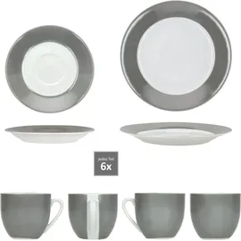 Mambocat Variant Grau Kaffeeservice 18-tlg. grau/weiß