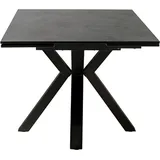 MCA Furniture MCA Pallini Ausziehtisch Metall/Keramik 90-150x90 cm - Schwarz