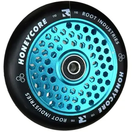 Root Industries Root Industrie Air Honeycore 110mm Stunt-Scooter Rolle + Fantic26 Sticker (Sky Blue/Pu Schwarz)
